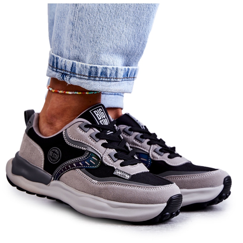 Naisten urheilulenkkarit Big Star KK274100 musta-harmaa