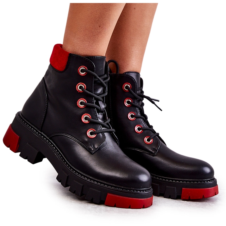 PG1 Nahkasaappaat työntekijät mustalla messa-vetoketjulla