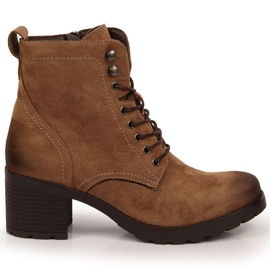 Lämpimät mokkanahkasaappaat Potocki W WOL90B ruskeat