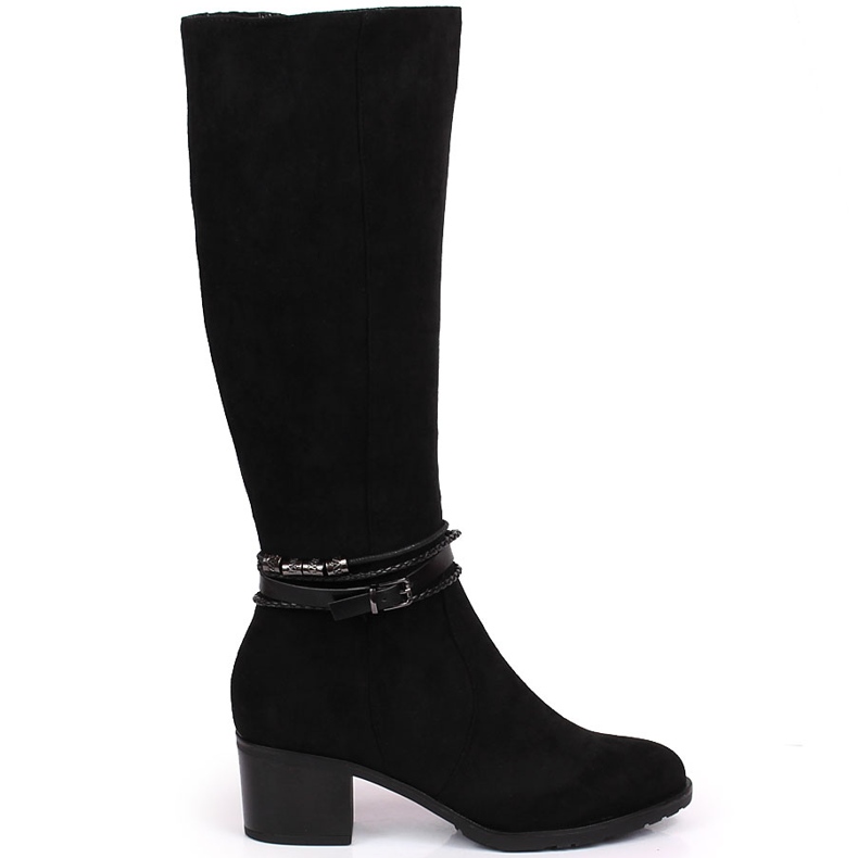 Naisten mustat mokkanahkaiset lämpimät saappaat Jezzi