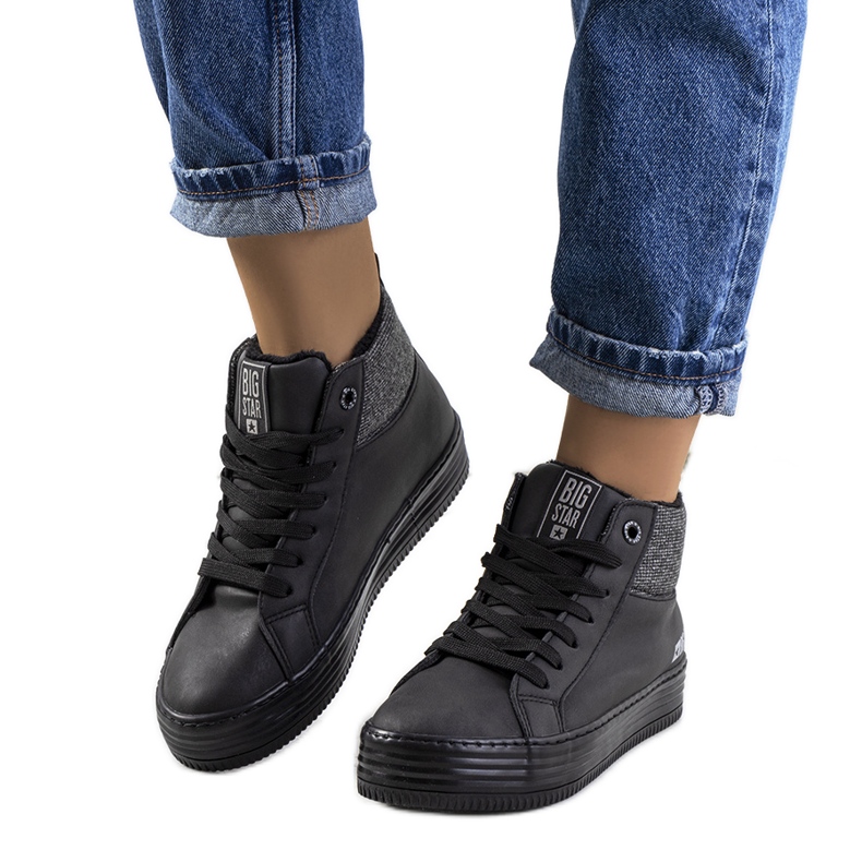 Lämpimät tennarit kiilalla Big Star II274147 musta