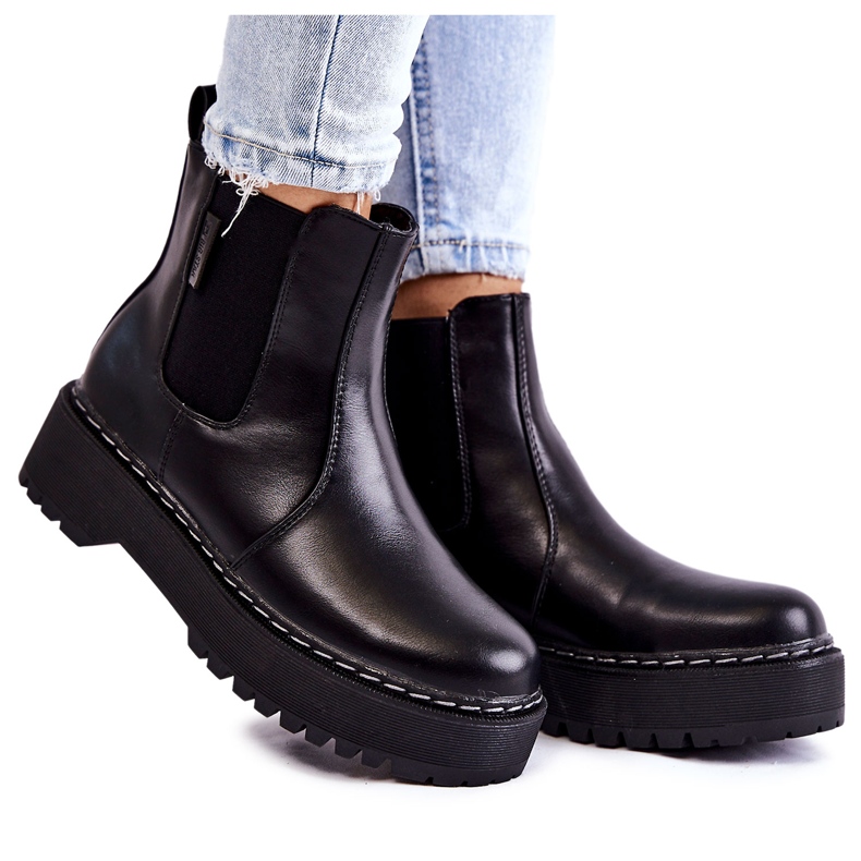 Lämpimät Slip-on Boots Big Star II274101 Musta