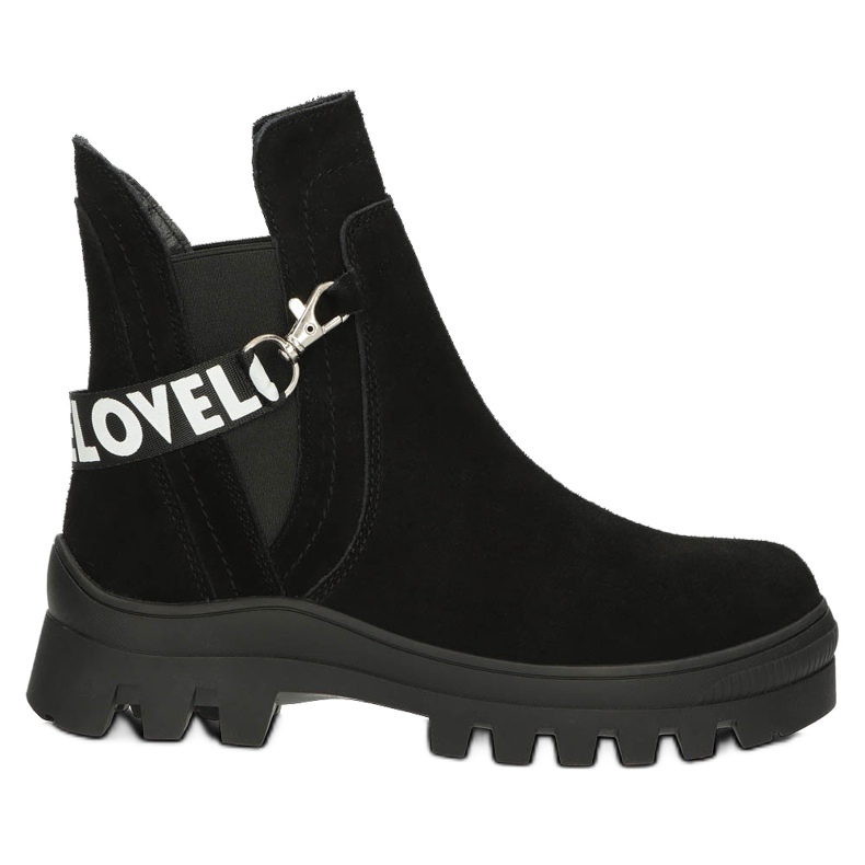 Mokkanahkaiset nilkkurit koristeella Filippo DBT3927 musta