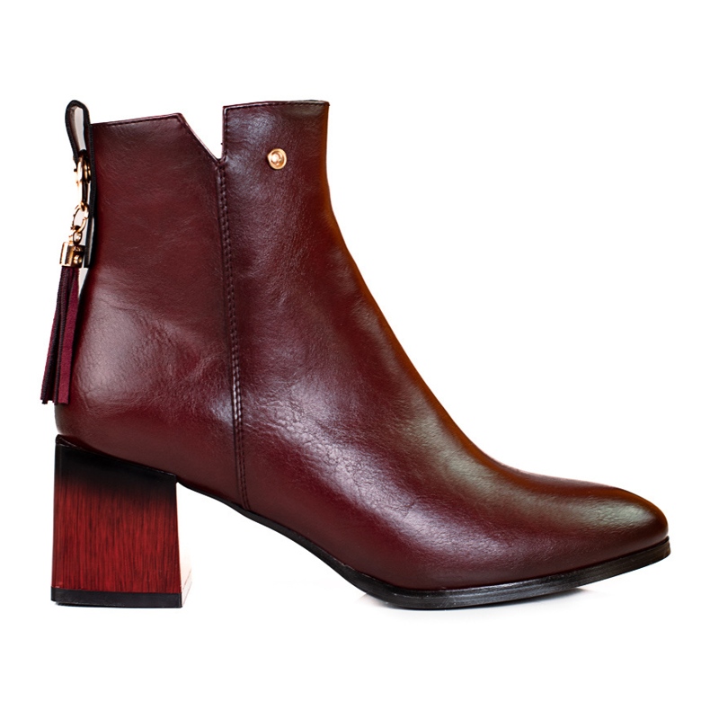 W. Potocki Muodikkaat naisten saappaat Potockin burgundipostissa punainen