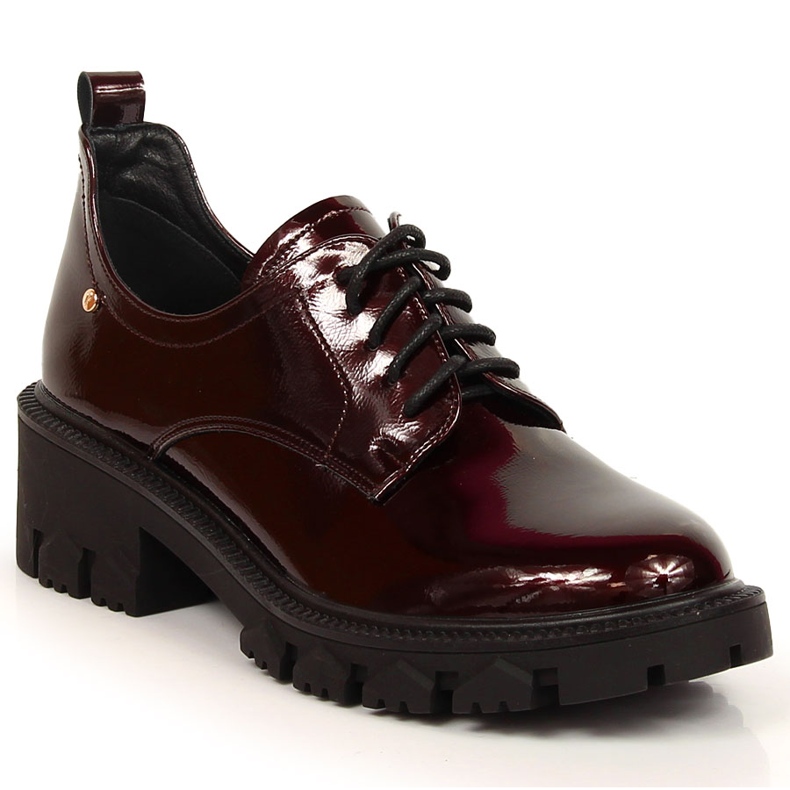 Naisten viininpunaiseksi lakatut loaferit Potocki punainen monivärinen