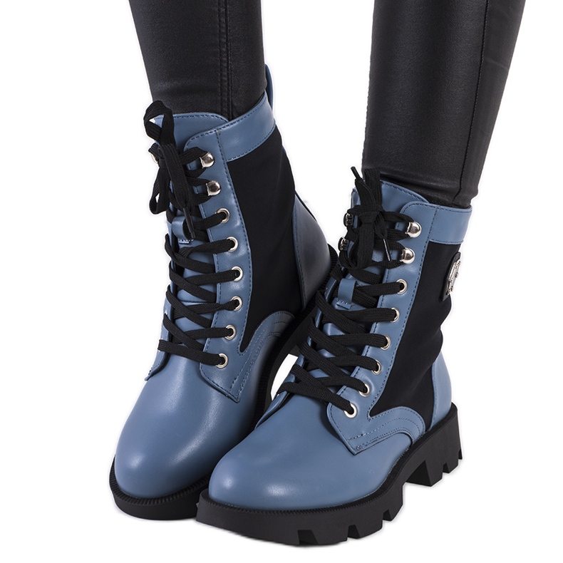 Siniset Keld-ansastajat musta sininen