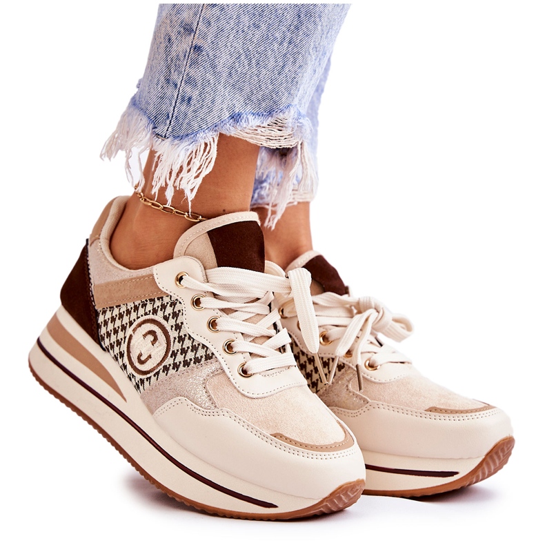 FB2 Muodikkaat naisten urheilukengät beigenruskea Aronne