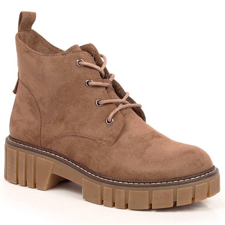 Naisten pehmustetut työntekijät Sergio Leonen ruskealla mokkanahalla