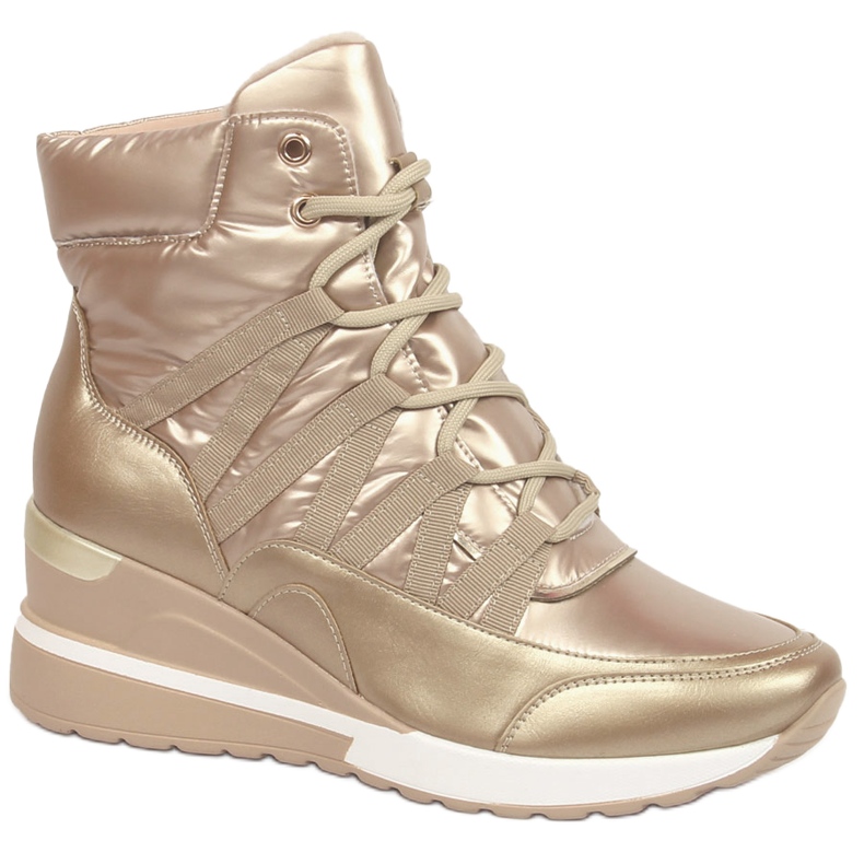 Naisten saappaat, lenkkarit kiilakulta Potocki kultainen
