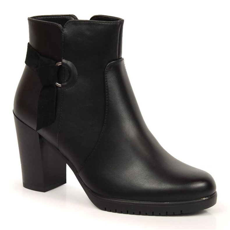 Mustat korkeakorkoiset saappaat Sergio Leonelta W SK384