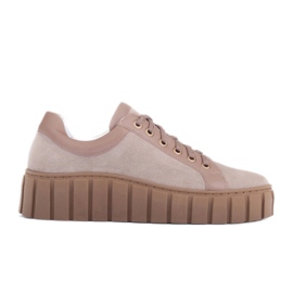 Marco Shoes Kasvavat lenkkarit paksummalla pohjalla beige