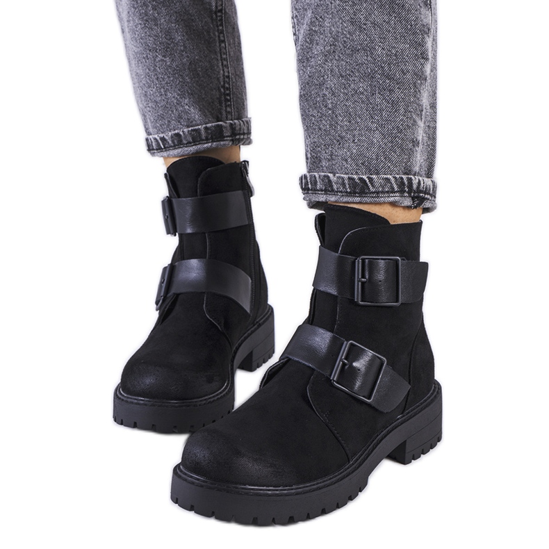 Mustat ekologiset mokkanahka saappaat Leurbostilta