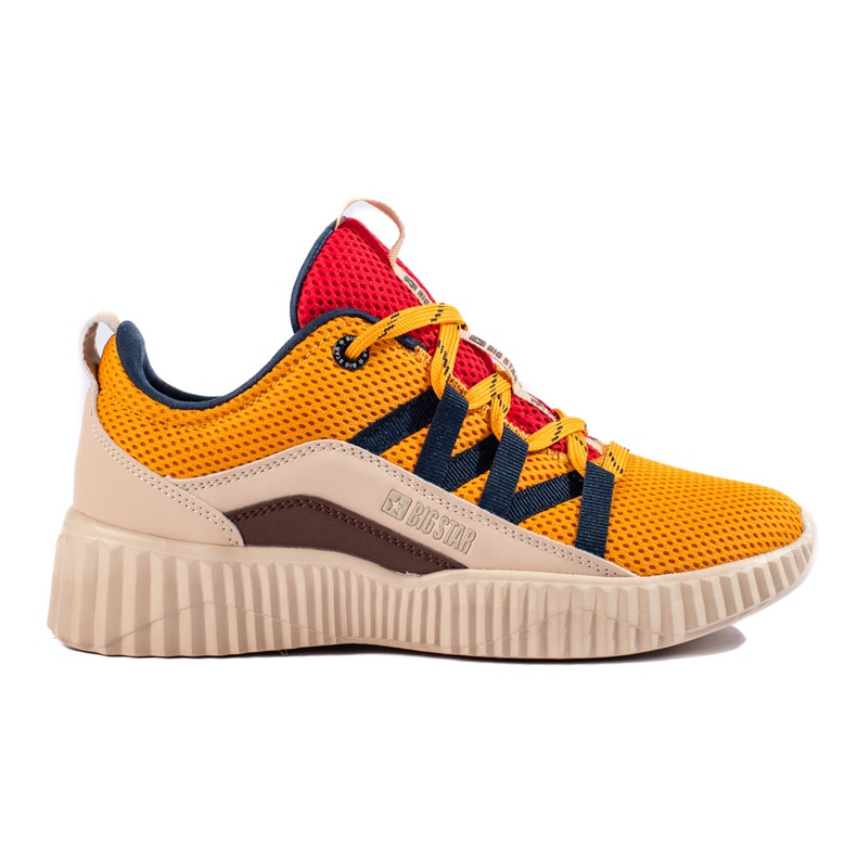 Naisten Big Star -lenkkarit KK274061 beige ruskea punainen keltainen