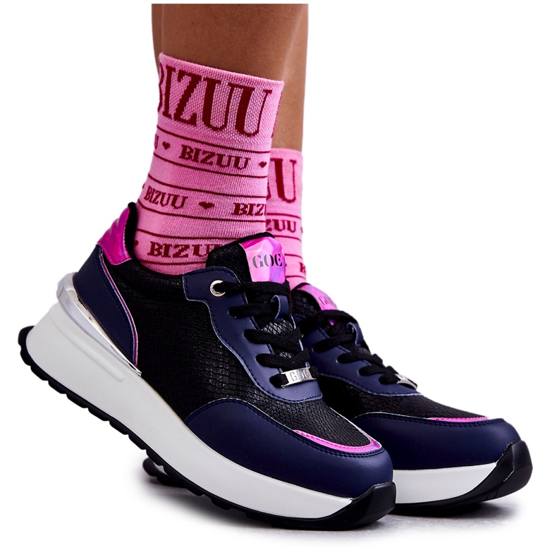 Naisten urheilukengät Wedge GOE KK2N4081 musta-laivastonsininen