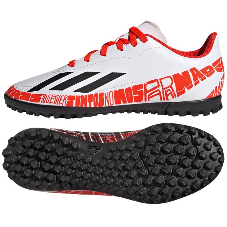 Adidas X Speedportal.4 Messi Tf Jr GW8402 jalkapallokengät valkoinen valkoinen