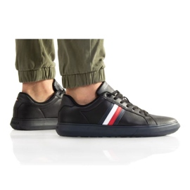 Tommy Hilfiger Leather Stripes M FMOFMO4275 kengät musta