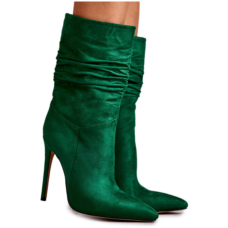 FS1 Naisten ryppyiset saappaat Green Laguna vihreä