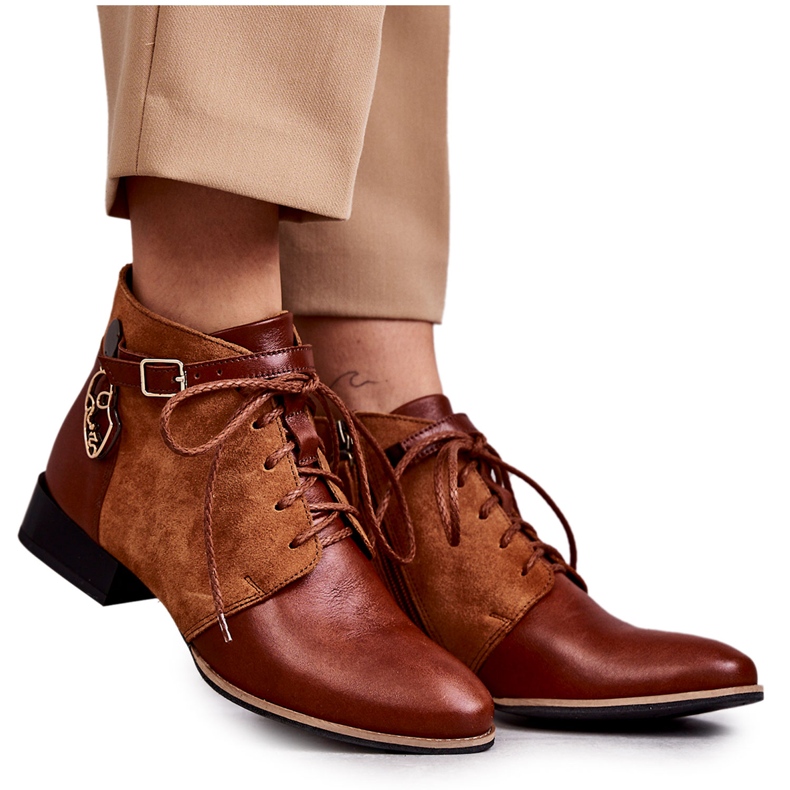 Naisten nahkasaappaat Maciejka 5743A-29 Ruskea