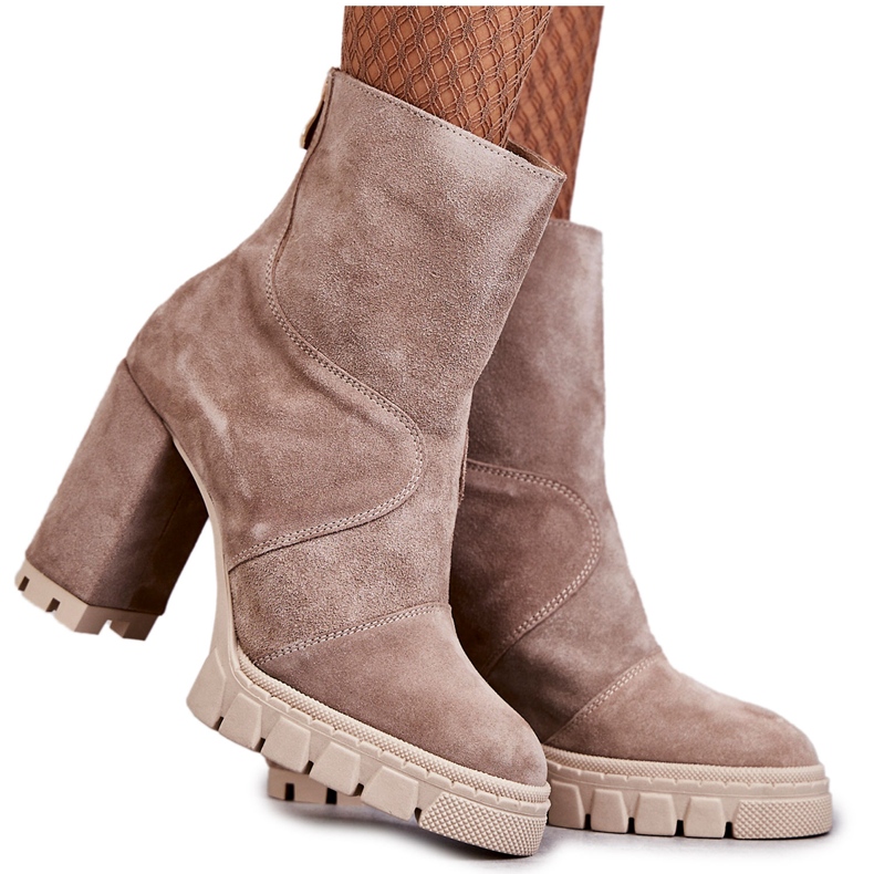 Mokkasaappaat korkokenkä Beige Elia