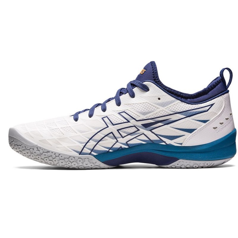 Asics Blast Ff 3 M 1071A076 100 käsipallokenkä valkoinen laivastonsininen