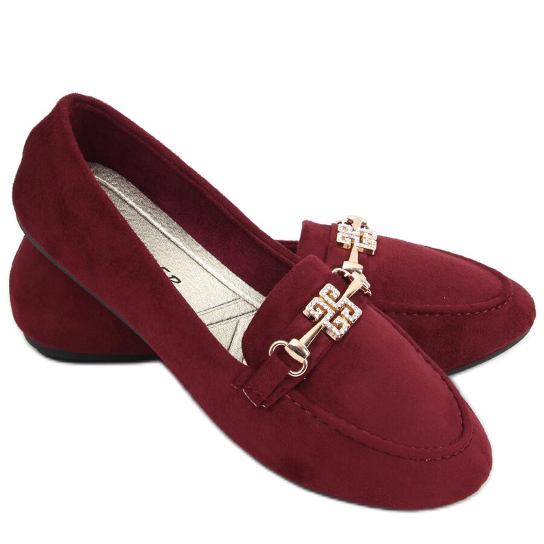 Naisten loafers Chloe Wine punainen
