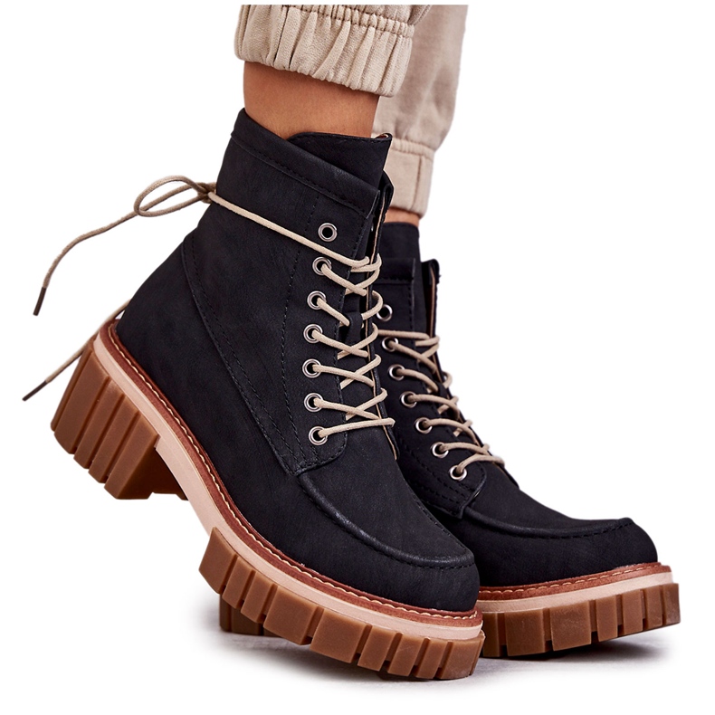 Naisten Muodikkaat Lämpimät Saappaat Musta Gerda