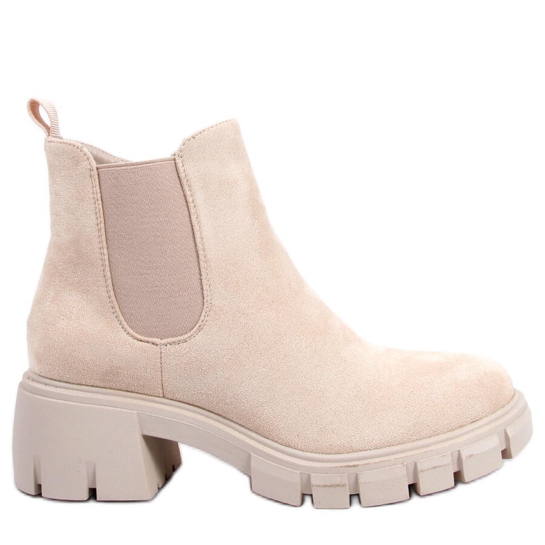 Naisten Chelsea-saappaat Aime Beige Suede