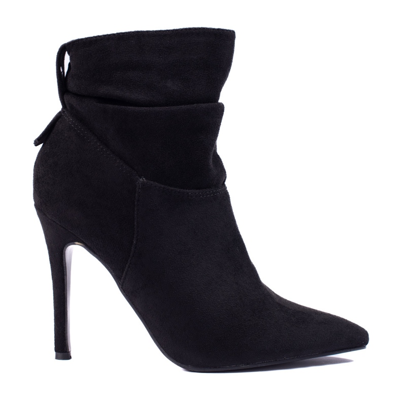 W. Potocki Tyylikkäät naisten saappaat Potocki-korkokengillä musta