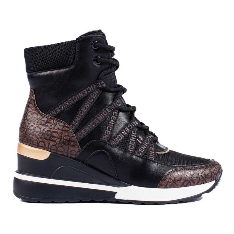 Naisten urheilusaappaat Vinceza-kiilalla musta