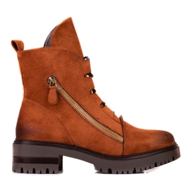 W. Potocki Potocki naisten mokkanahkalaukut ruskea