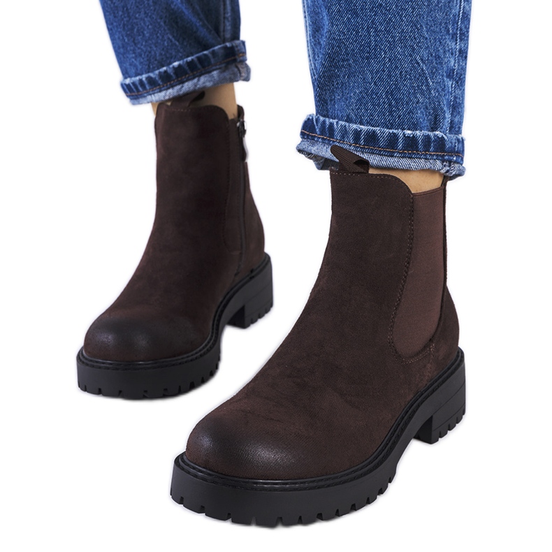 Ecrinin ruskeat eco-mokkanahkasaappaat