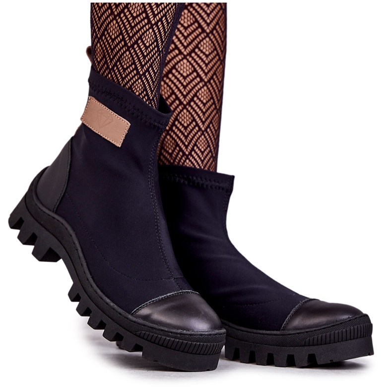 Naisten kangassaappaat Nicole 2703 Musta