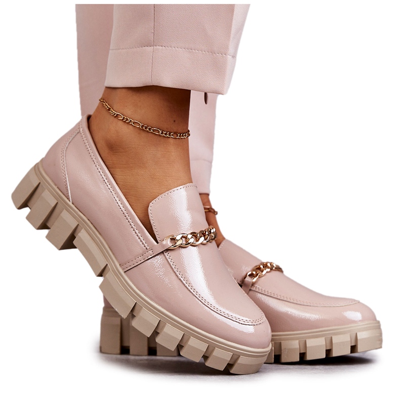 Sergio Leone Lakatut kengät ketjulla Beige Anne