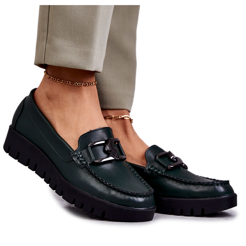 Sergio Leone Loafers Platform Green Kjersti vihreä