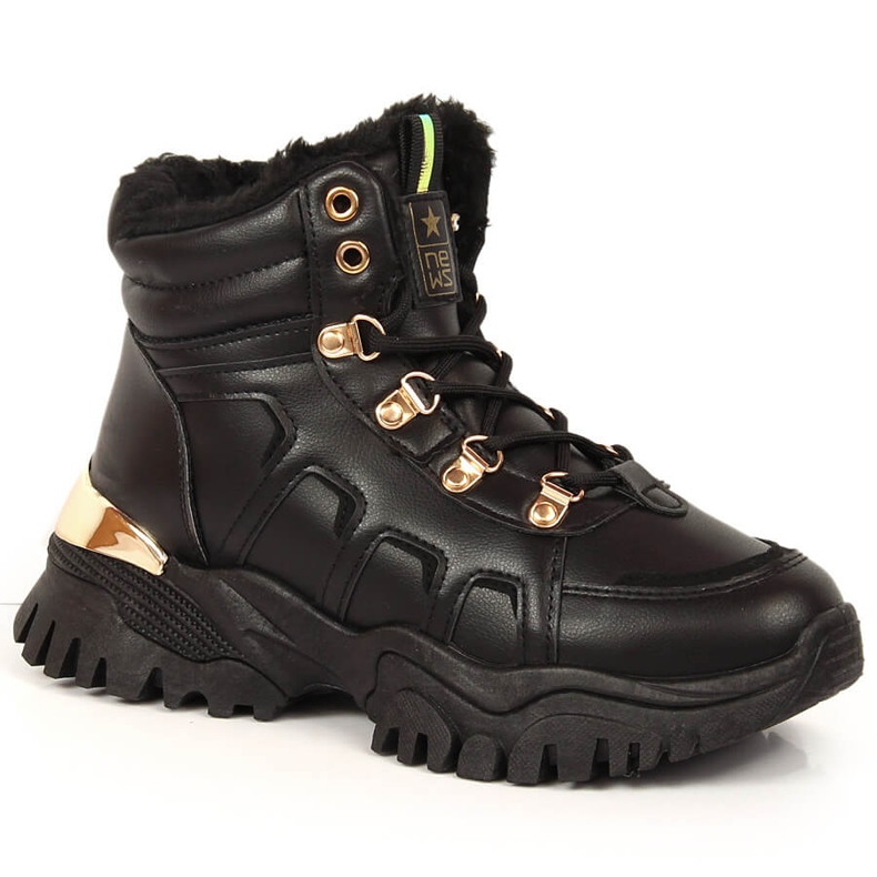 News Naisten alustalumisaappaat turkisella musta UUTISET