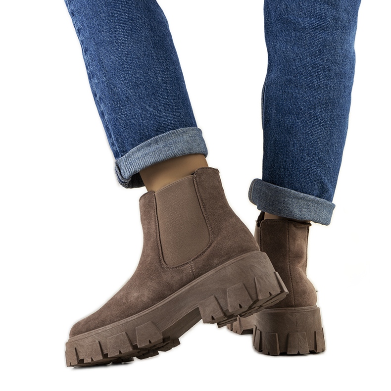 Moocan ruskeat naisten saappaat