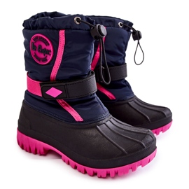 Lasten eristetyt lumisaappaat Lee Cooper LCJ-21-44-0522 Fuchsia musta tummansininen vaaleanpunainen