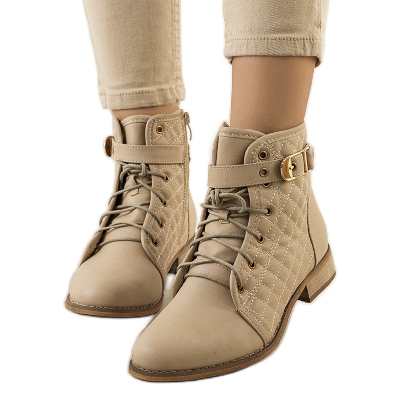 BM Dakin beige-saappaat