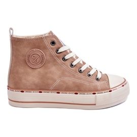 Cross Jeans Naisten High Cross -farkut KK2R4045C Beiget tennarit