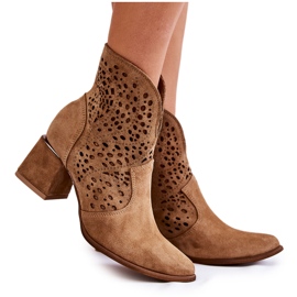 Harjakattoiset saappaat Lewski Shoes 3166 Beige