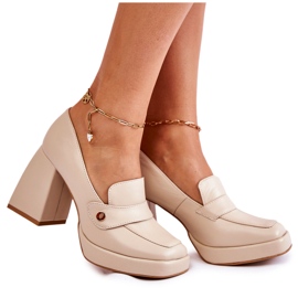 Lewski Shoes Nahkapumput Lewski-kengät 3195/2 beige