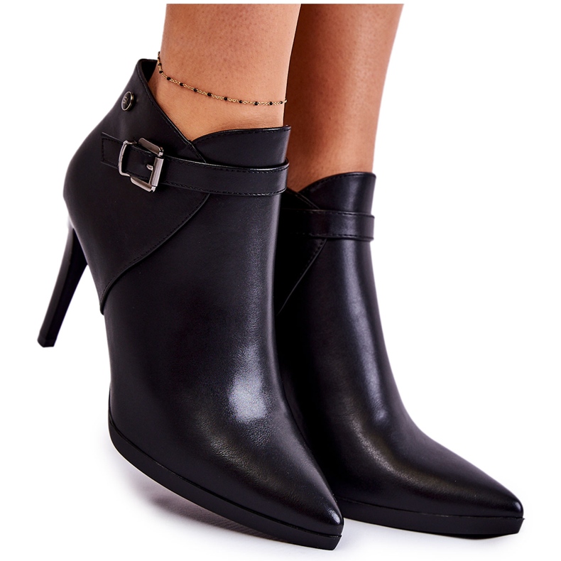 Sergio Leone Naisten lämpimät saappaat korkeakorkoisella mustalla sävyllä