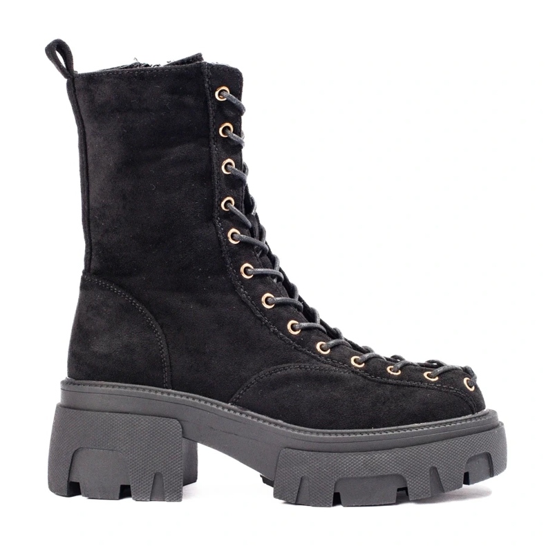 Naisten musta mokkanahka nauhatyöntekijät