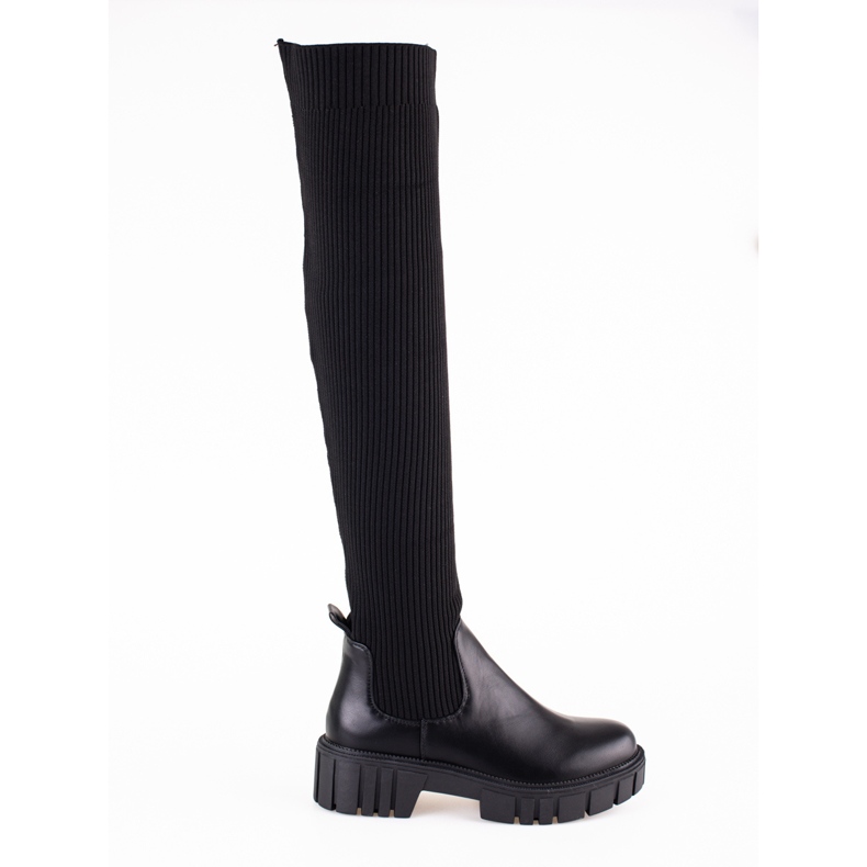 Naisten muskettisoturit joustavalla päällisellä Shelovet musta