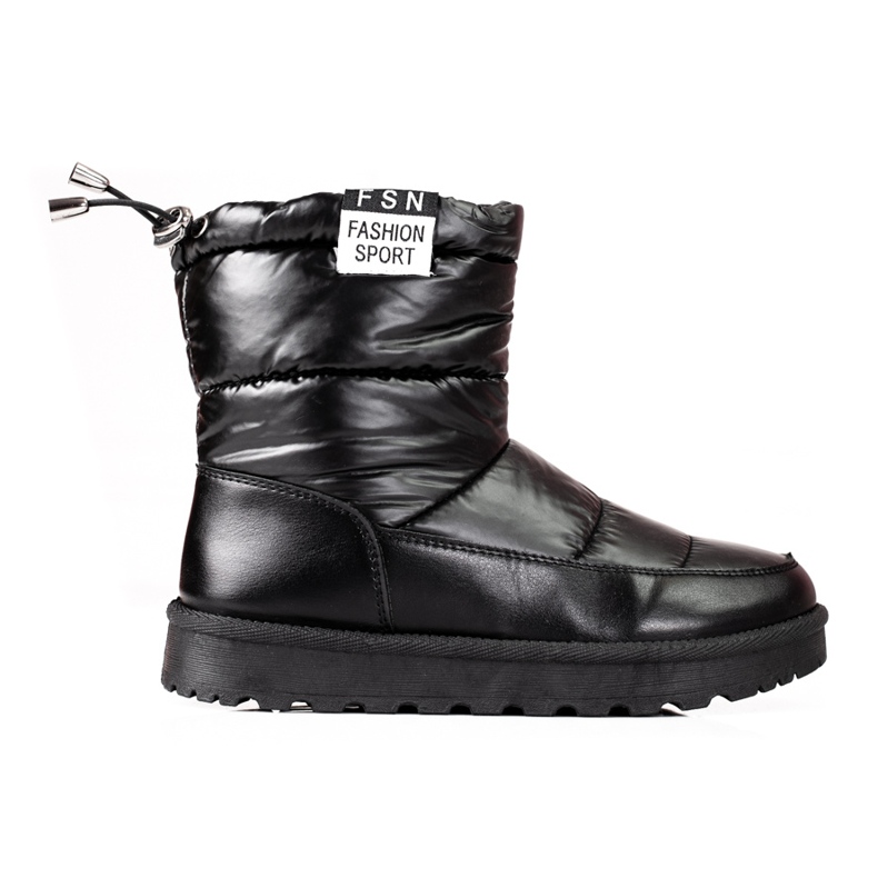 W. Potocki Naisten Potocki-lumisaappaat, joissa matala päällinen musta