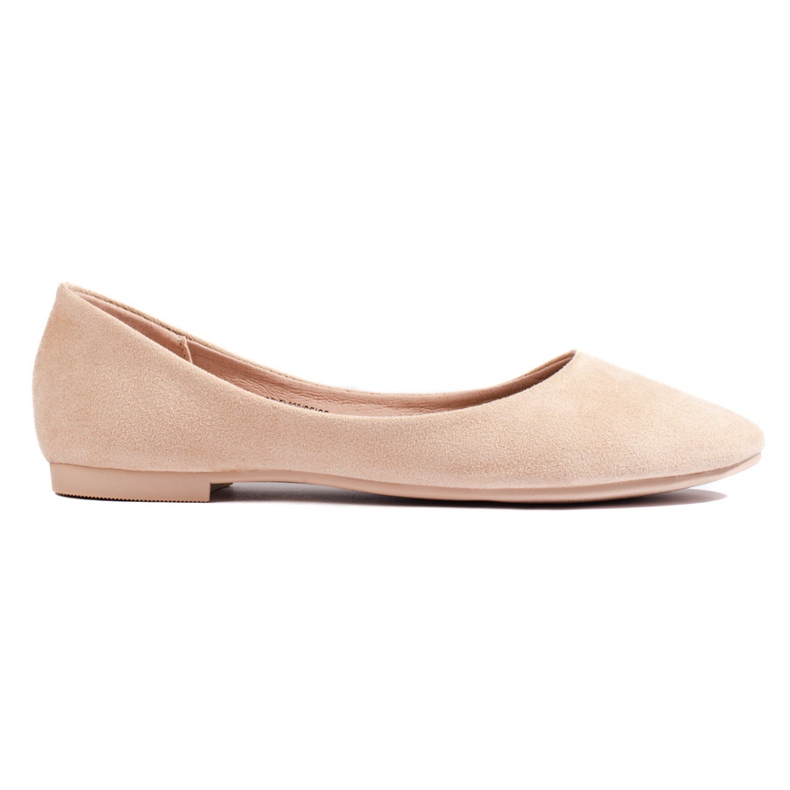 Mukavat mokkanahkaiset ballerinat beige