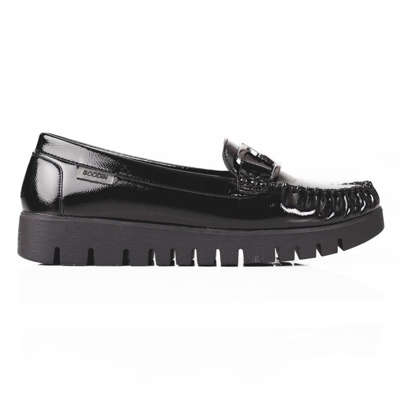 Naisten mustat mokasiinit Shelovet-alustalla