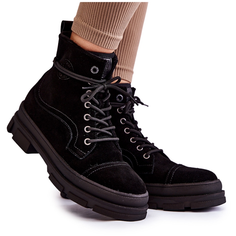 Mokkanahkaiset lämpimät saappaat Big Star KK274525 musta