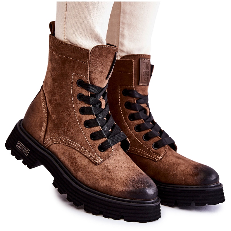 Naisten mokkanahkasaappaat Big Star KK274504 Ruskea