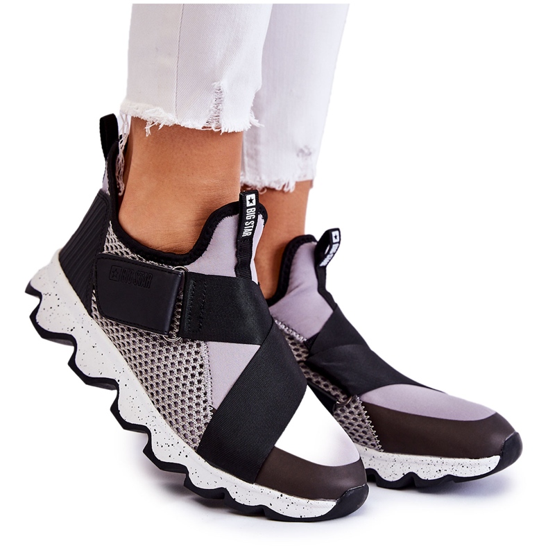 Naisten tennarit Big Star KK274546 harmaa-musta